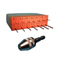 Комплект міні-свердел 0,3-1,6 мм для свердління вимірювання жиклерів газових плит і міні-патрон до дриля 0,3-3,5 мм Комплект міні-свердел 0,3-1,6 мм для свердління вимірювання жиклерів газових плит і міні-патрон до дриля 0,3-3,5 мм