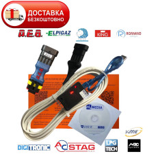 Кабель для діагностики та налаштування ГБО STAG, Yota, KME, Digitronic, Lovato, Tegas, Optima, Atiker, AEB, King, Pride, Omvl, Elpigas, Romano на чіпі FTDI
