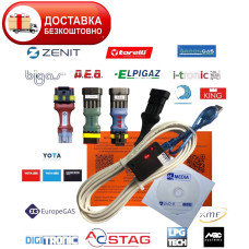 Кабель для діагностики та налаштування ГБО Stag, AEB, Zenit та 8 піновий універсальний для 99 відсотків гбо 4 на ftdi чипі