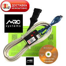 Професійний кабель для діагностики та налаштування ГБО MRC на чипі FTDI з індикацією + диск з ПЗ та QR-код