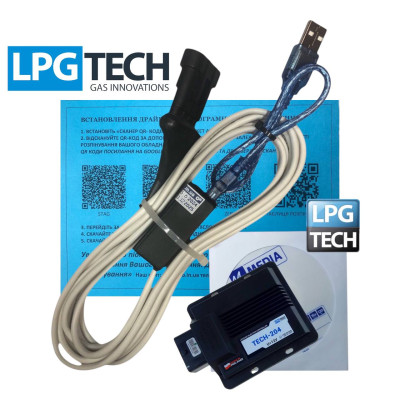 Кабель для налаштування та діагностики гбо LPGTECH TECH-204 з індикацією на чіпі FTDI