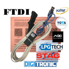FTDI Кабель шнур для настройки ГБО STAG, KME, LPGTech, Digitronic, Yota, Lovato, Atiker интерфейс с индикацией для настройки Гбо STAG, KME, LPGTech, Digitronic, Lovato, Atiker а также для всех остальных установок 4-го поколения.