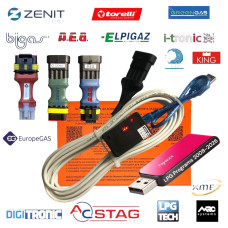 Кабель гбо Stag, AEB, Zenit та 8 піновий універсальний для 99 відсотків гбо 4 плюс флешка з програмами ГБО та драйверами