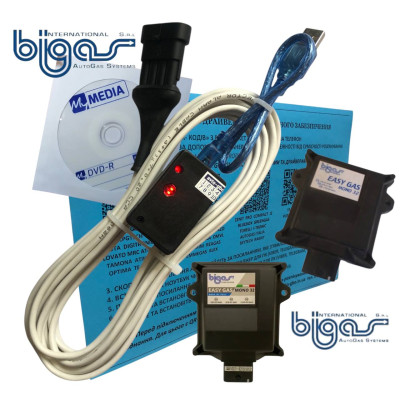 Кабель для діагностики та налаштування ГБО BIGAS Easy Gas Mono 32 на чіпі FTDI з індикацією