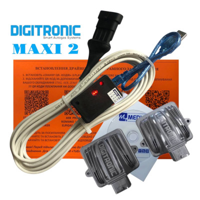 Кабель для діагностики та налаштування ГБО Digitronic Maxi-2 TITAN на FTDI чипі з індикацією Кабель для діагностики та налаштування ГБО Digitronic Maxi-2 TITAN на FTDI чипі з індикацією