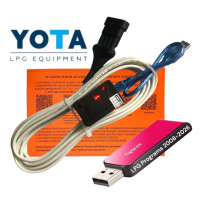 Кабель для діагностики та налаштування ГБО YOTA на чипі FTDI з індикацією плюс флешка з програмами ГБО та драйверами