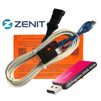 Кабель для діагностики та налаштування ГБО ZENIT на чипі FTDI з індикацією плюс флешка з програмами ГБО та драйверами