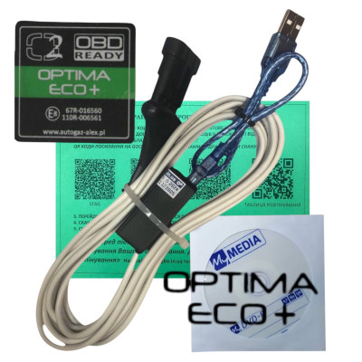 Кабель для налаштування та діагностики гбо OPTIMA ECO+ з індикацією на чіпі FTDI
