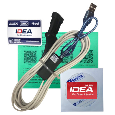 Кабель для налаштування та діагностики гбо ALEX IDEA з індикацією на чіпі FTDI