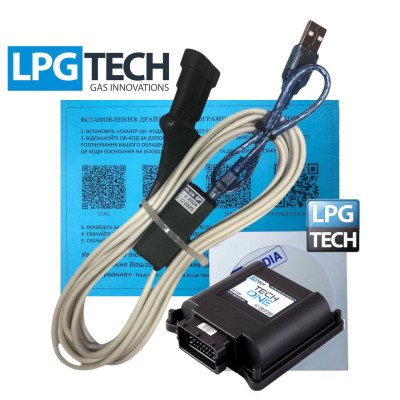 Кабель для налаштування та діагностики гбо LPGTECH TECH ONE з індикацією на чіпі FTDI