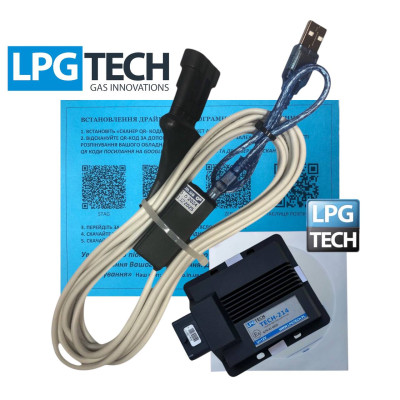 Кабель для налаштування та діагностики гбо LPGTECH TECH-214 з індикацією на чіпі FTDI