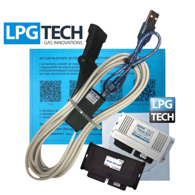 Кабель для налаштування та діагностики гбо LPGTECH TECH-324 з індикацією на чіпі FTDI