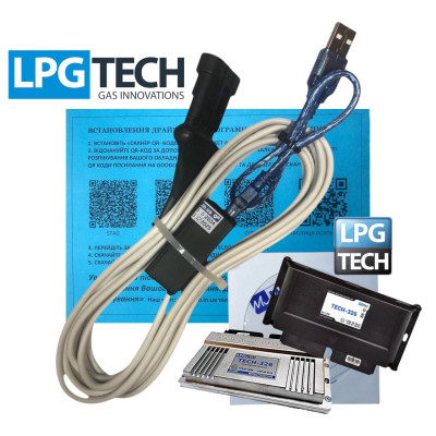 Кабель для налаштування та діагностики гбо LPGTECH TECH-326 з індикацією на чіпі FTDI