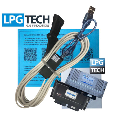 Кабель для налаштування та діагностики гбо LPGTECH TECH-328 з індикацією на чіпі FTDI